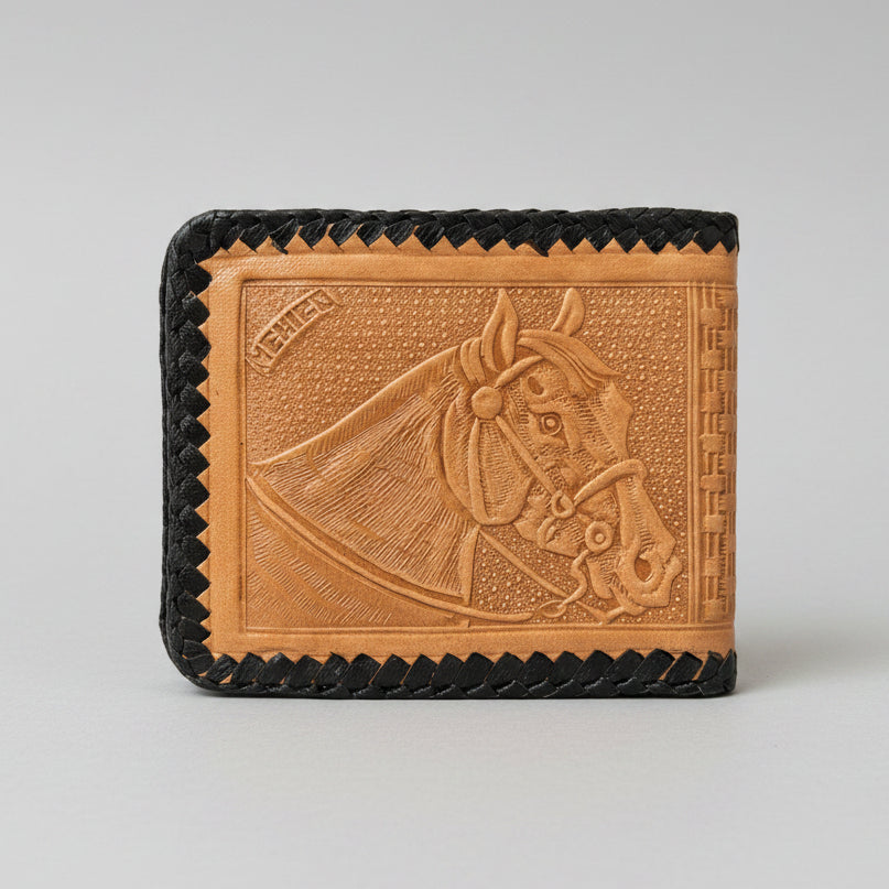 Western Leather Wallet - Dualing Birds | Sleeve inserts