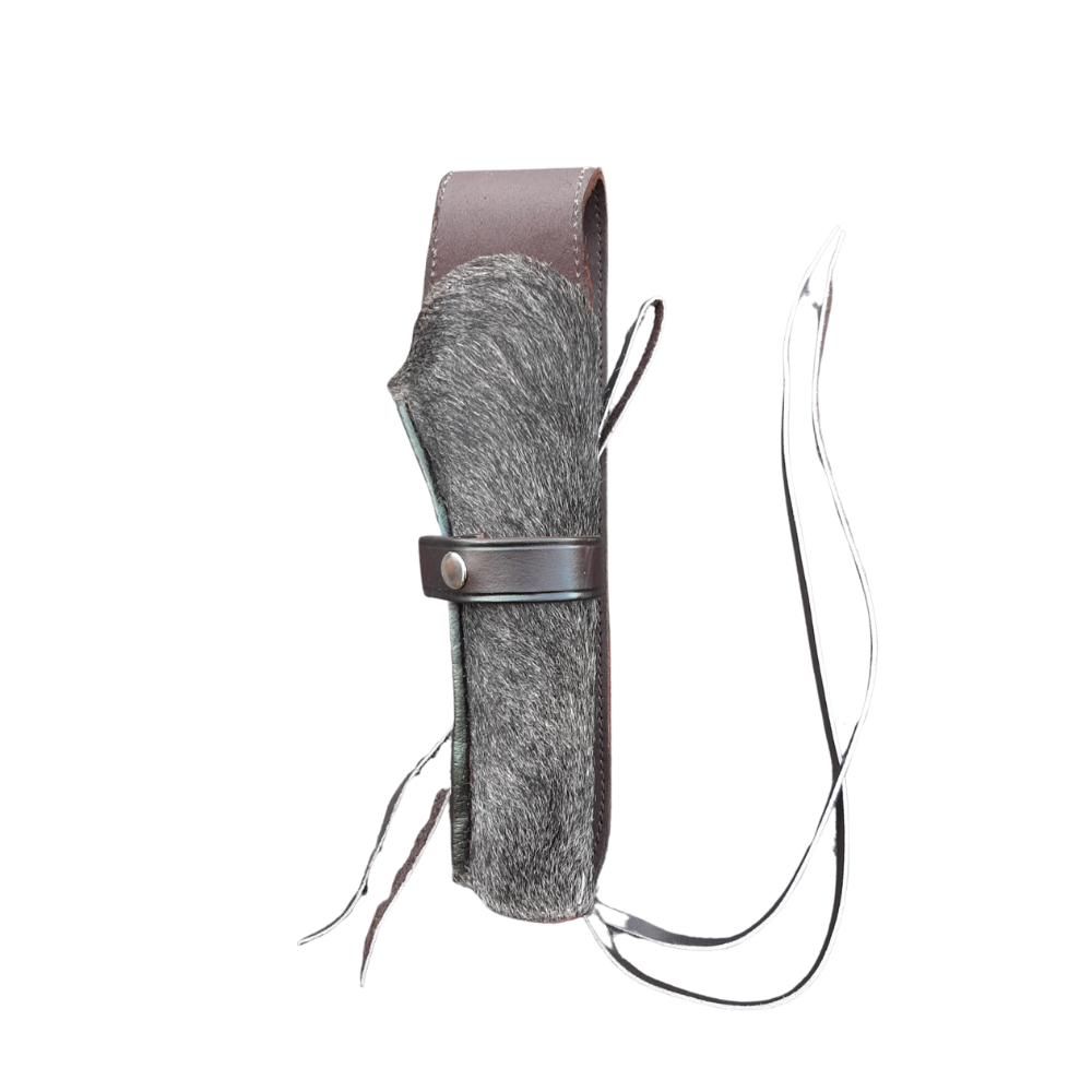 Hip Draw Western Holster | Real Cowhide - Grey