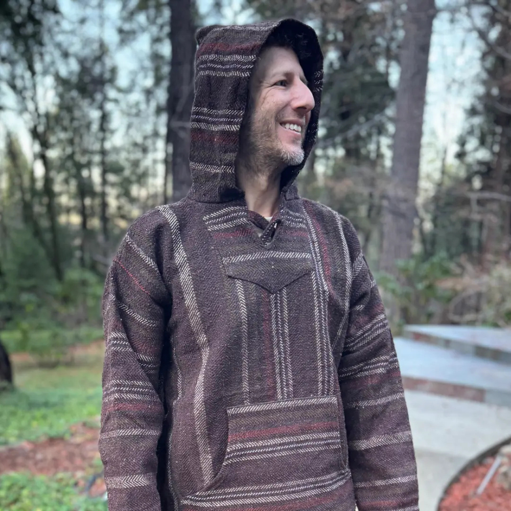 Authentic Baja Hoodie - Brown Hippie