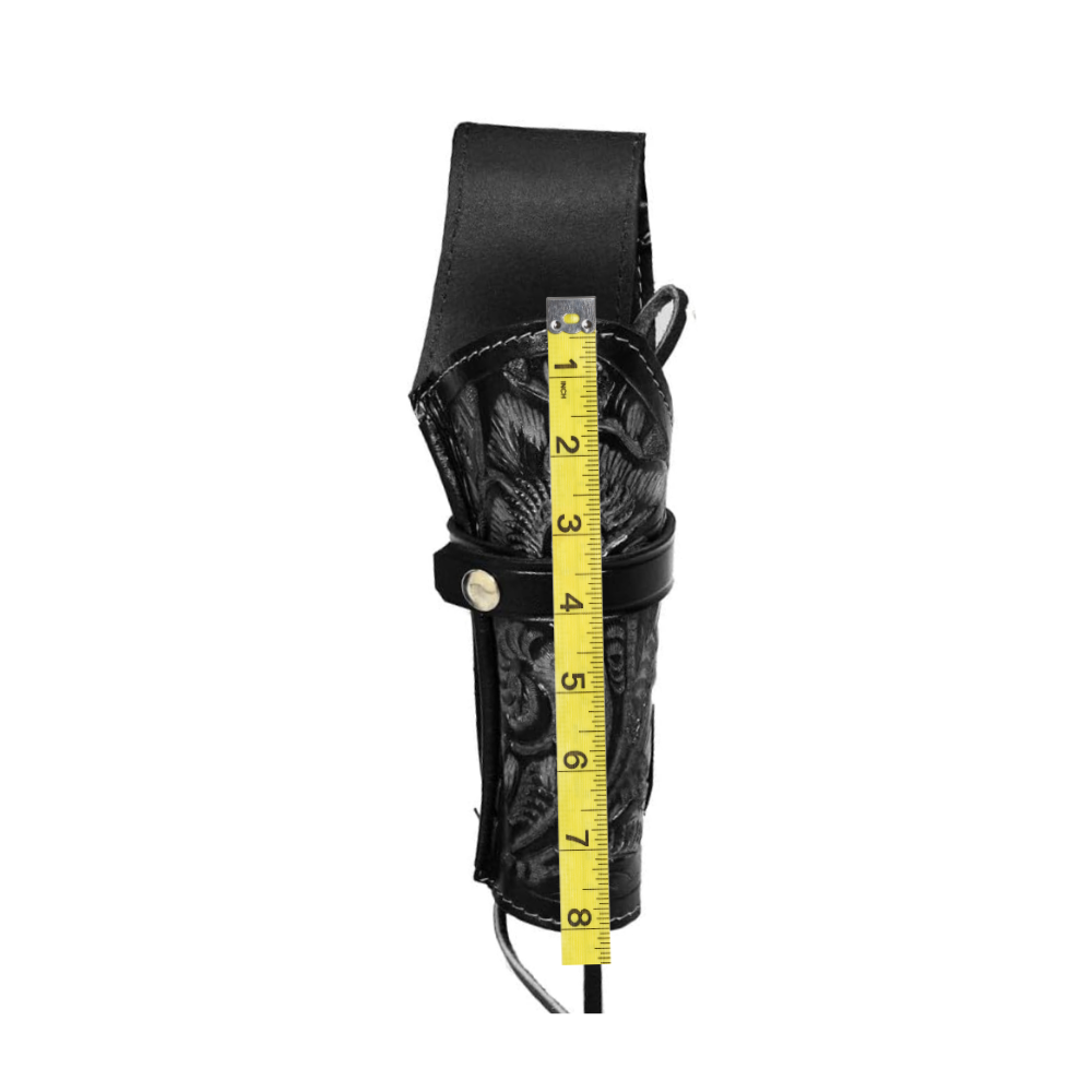 22 Caliber Revolver Leather Holster Belt - Black