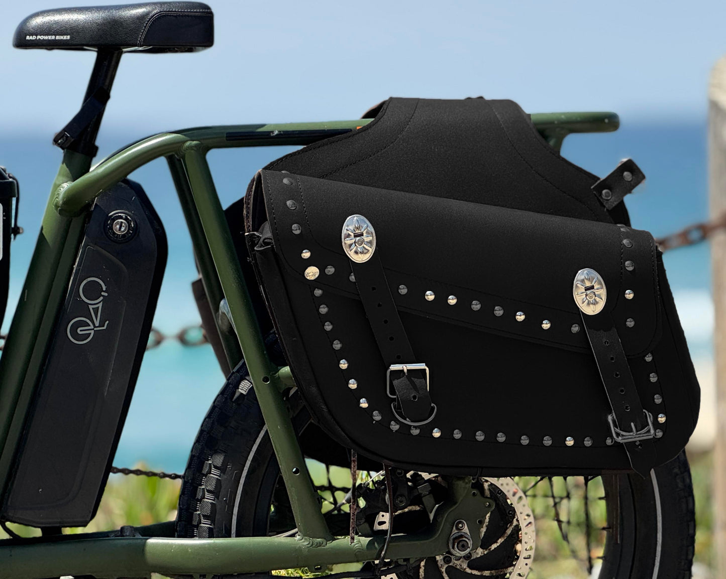 Motorcycle Saddle Bags / Bicycle & eBike Saddle Bags - Real Leather