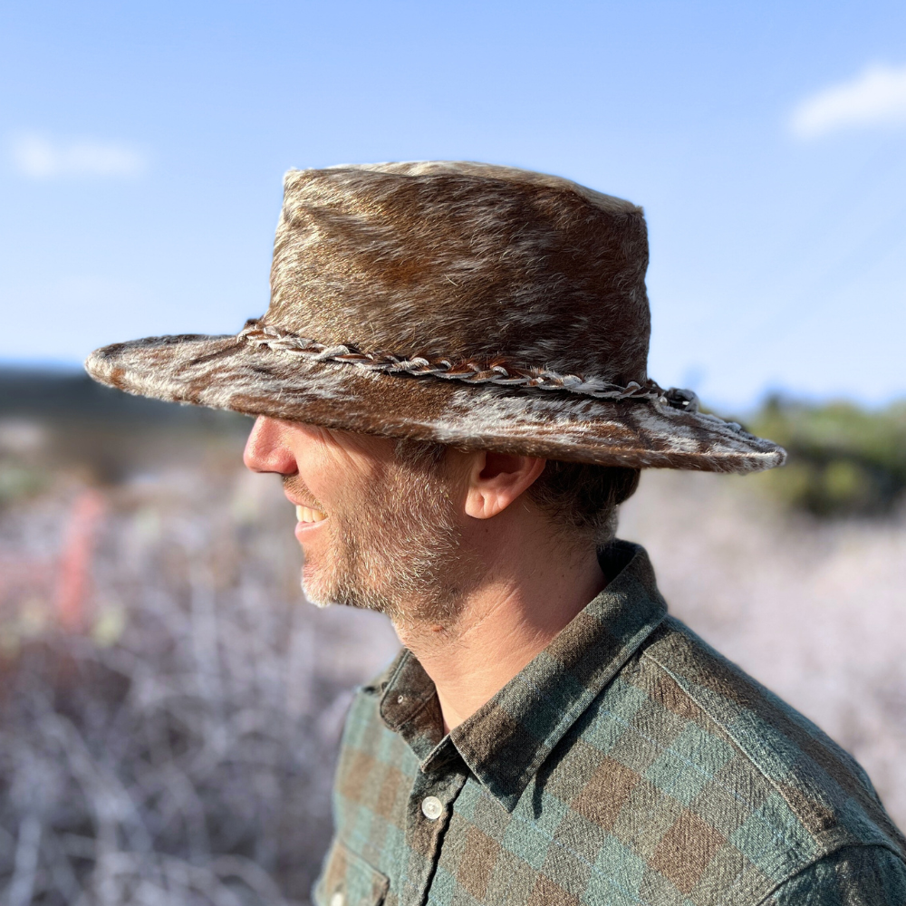 Cowhide Rancher Cowboy Hat - Speckled