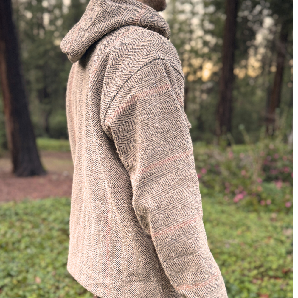 Baja Hoodie Mexican Pullover Sweater - Natural