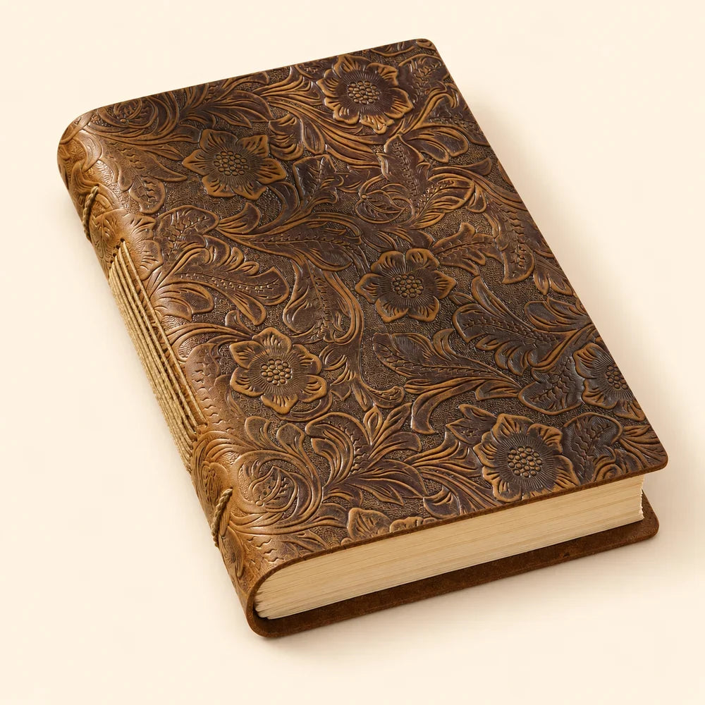 Prairie Bloom Leather Journal