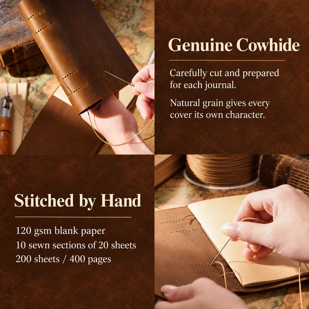 Prairie Bloom Leather Journal