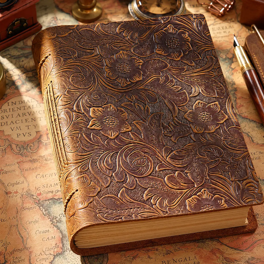 Prairie Bloom Leather Journal