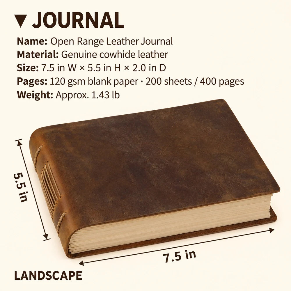 Open Range Leather Journal