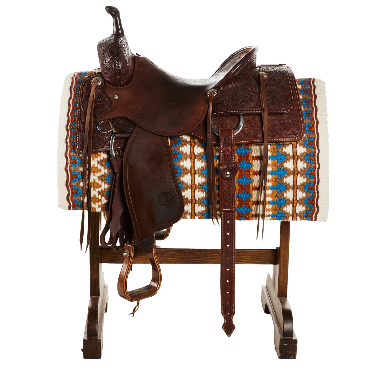 1313AA-84 Double Arrow 40X34 New Zealand Wool Saddle Blanket