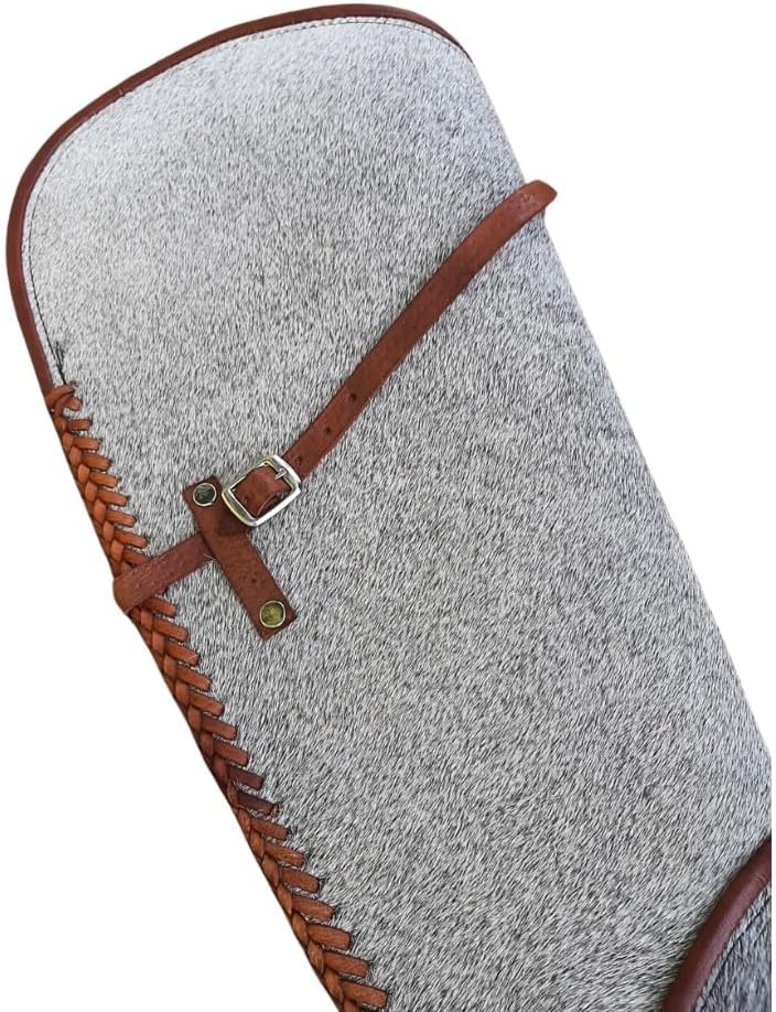 Cowhide Leather Rifle Scabbard / Shotgun Sleeve - Grey Solid