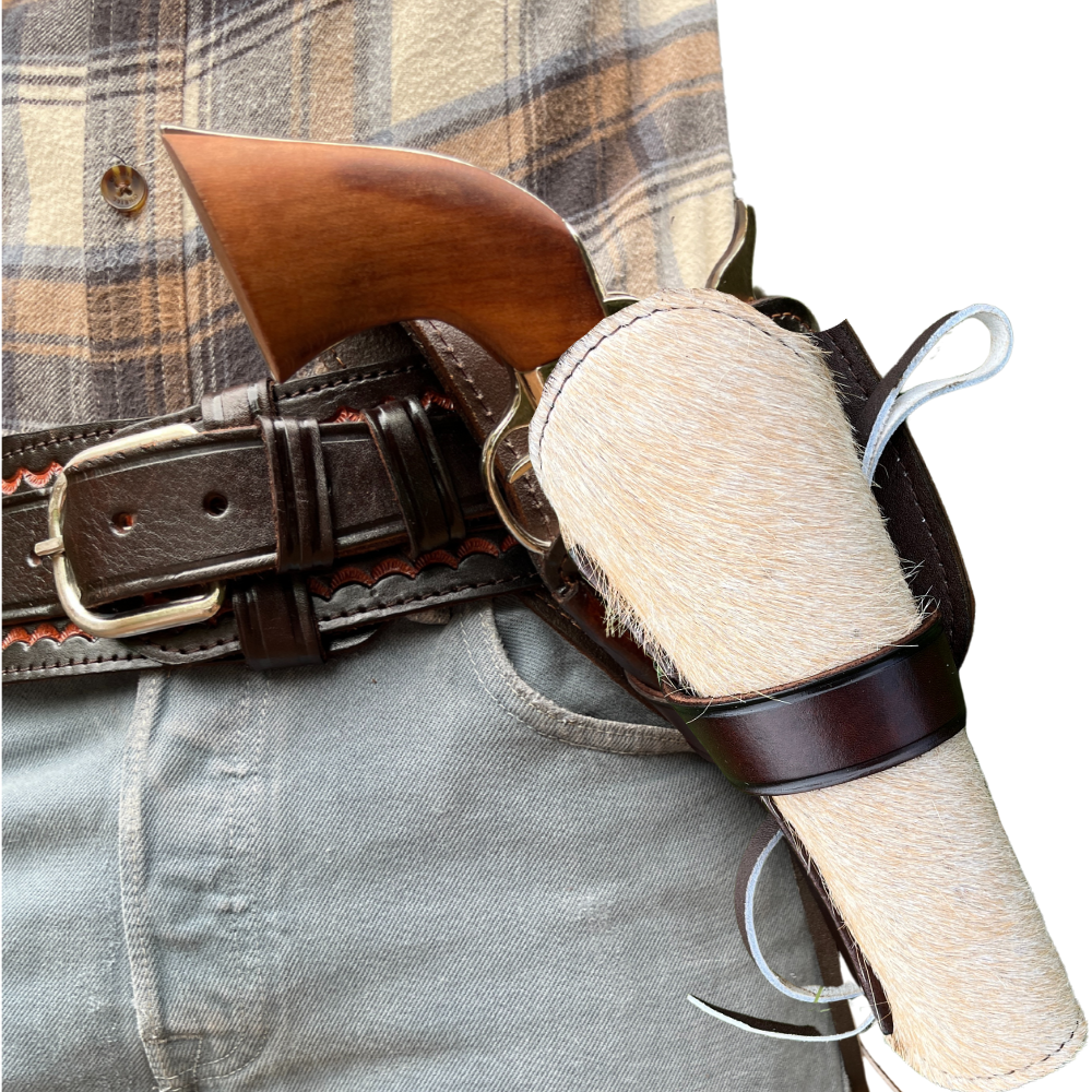 Cross Draw Western Holster | Real Cowhide