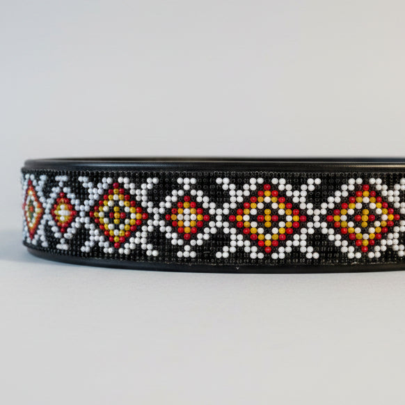Fire Diamond Leather Cowboy Belt