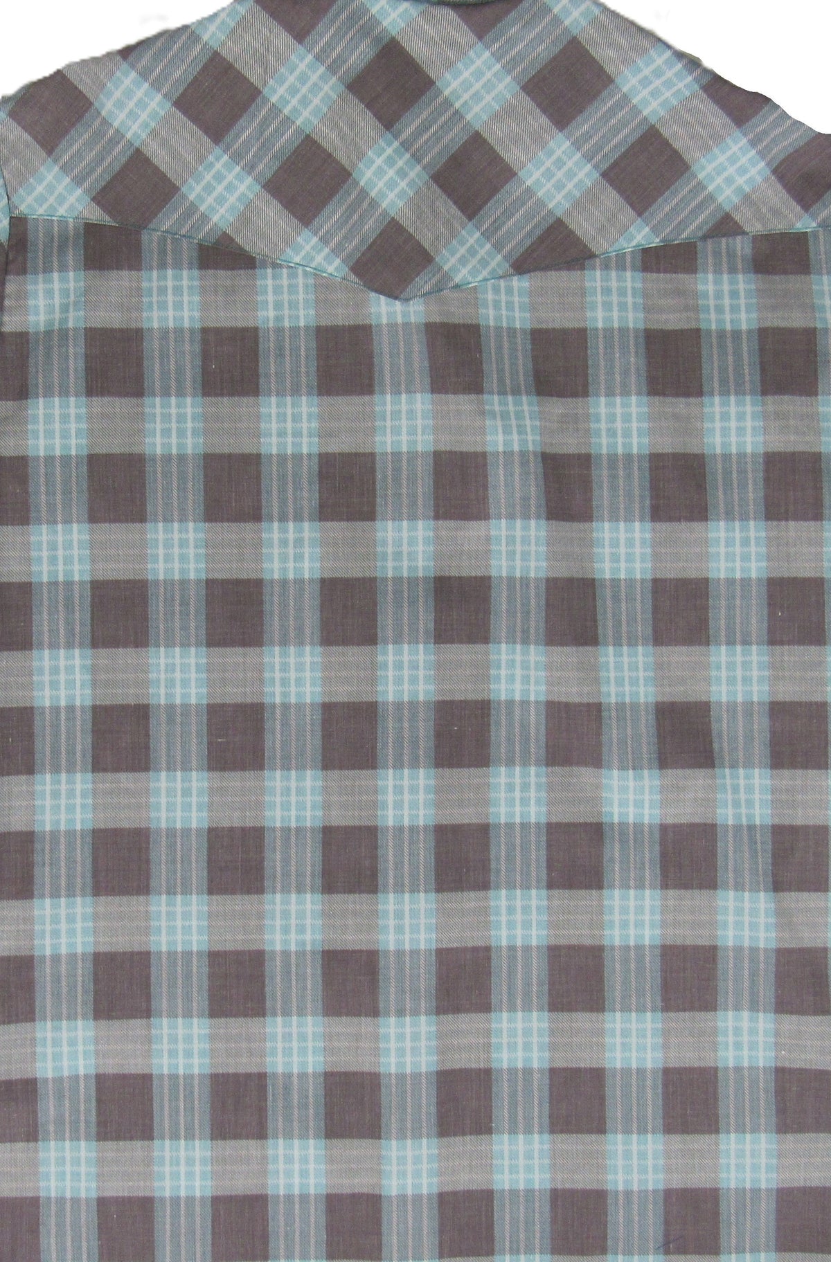 Flying R Ranchwear - Feather Plaids - Brown & Turquoise - Long Sleeve - Casual Fit