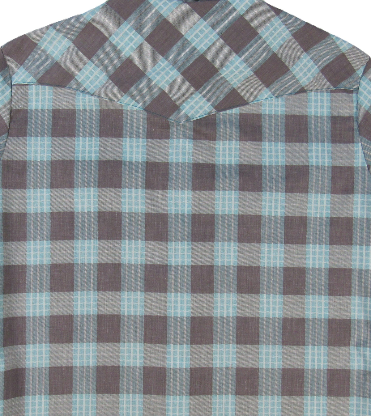 Feather Plaids - Brown & Turquoise - Short Sleeve - Casual Fit