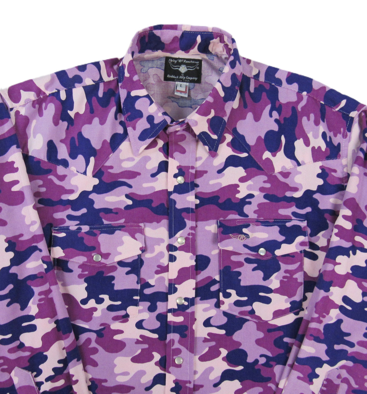 Flying R Ranchwear - Cantina Collection Camo - Purple - Long Sleeve - Classic Fit