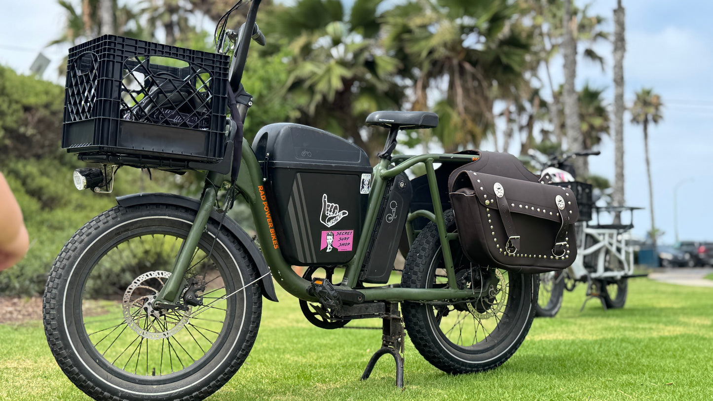 Motorcycle Saddle Bags / Bicycle & eBike Saddle Bags - Real Leather