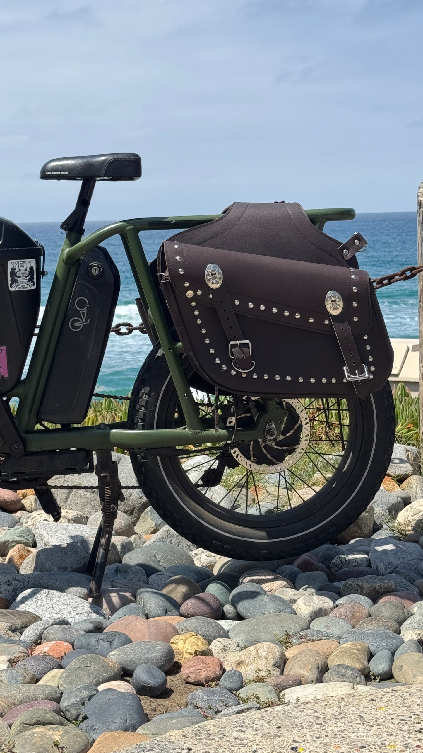 Motorcycle Saddle Bags / Bicycle & eBike Saddle Bags - Real Leather