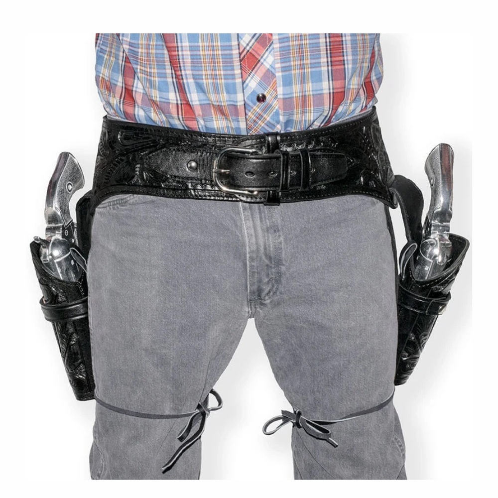 Dual Western Holster & Belt .22 Cal - Black