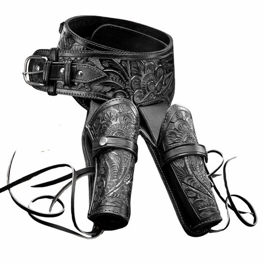 Dual Western Holster & Belt .22 Cal - Black