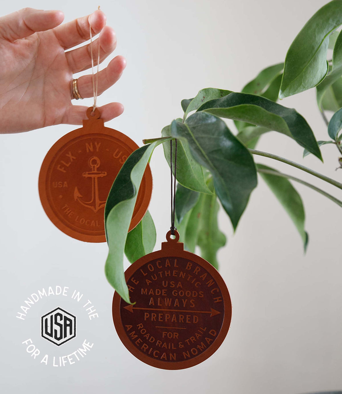 Leather Ornament  - USA Made