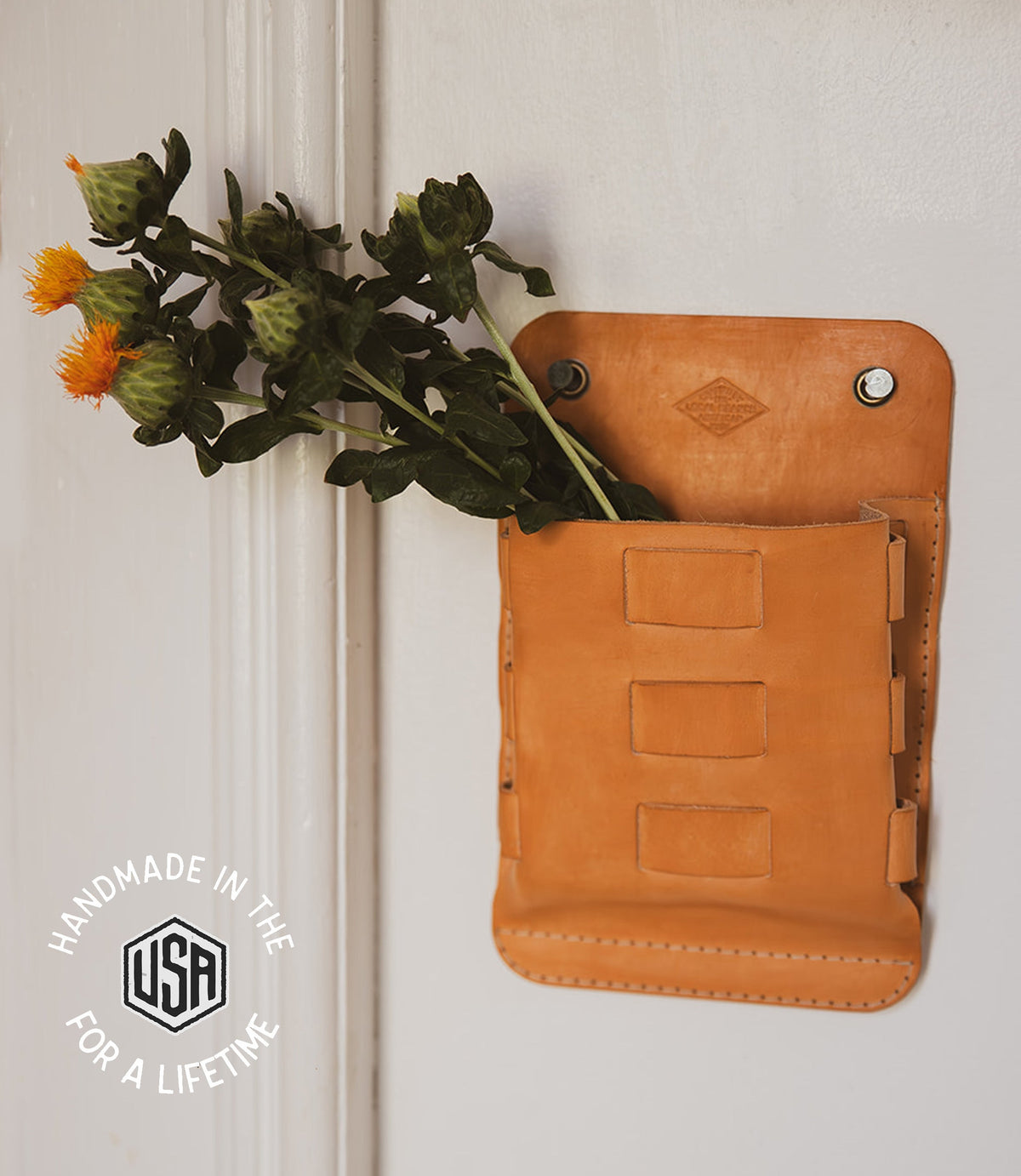 Leather Wall Pocket  - USA Made