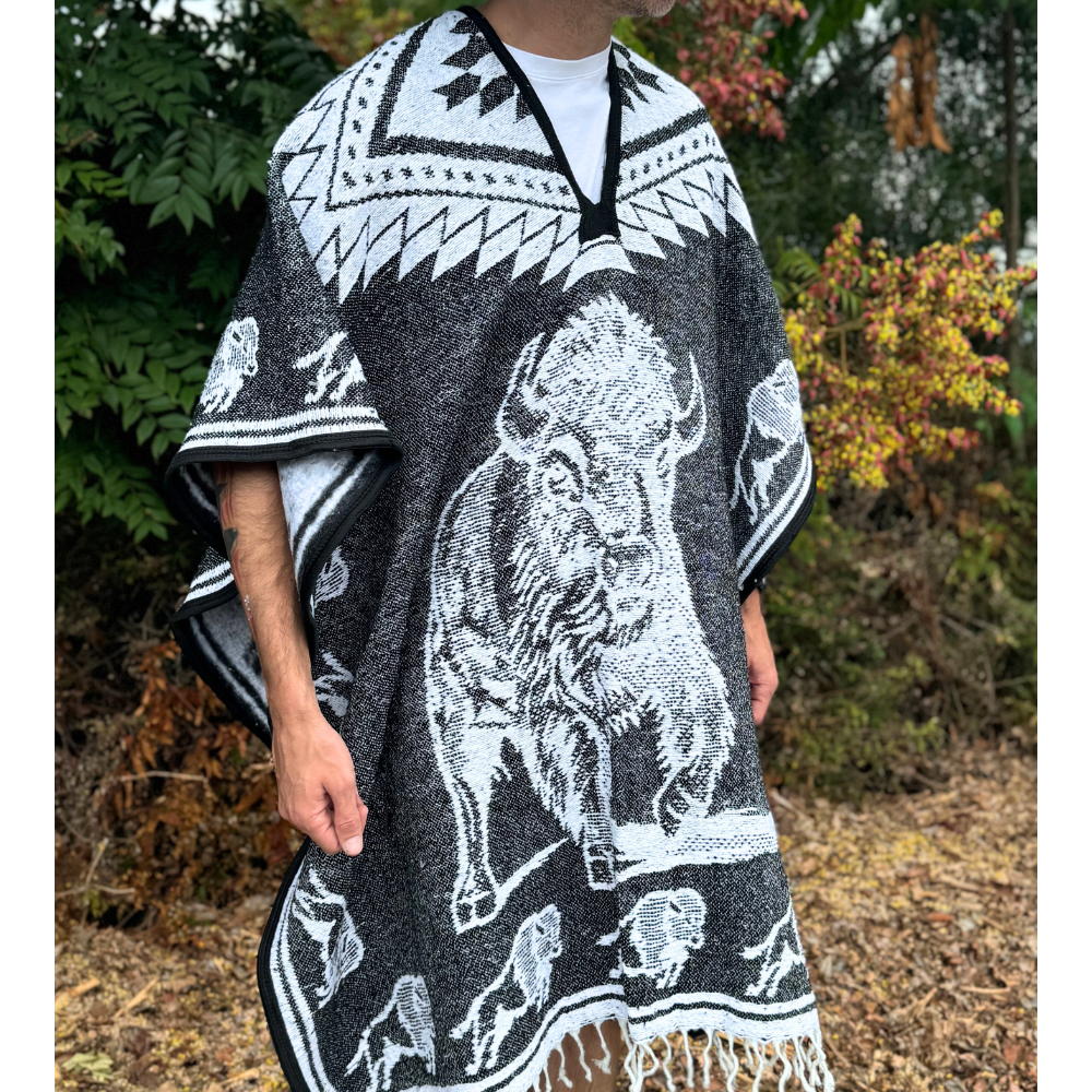 Mexican Poncho Authentic Pullover - Buffalo