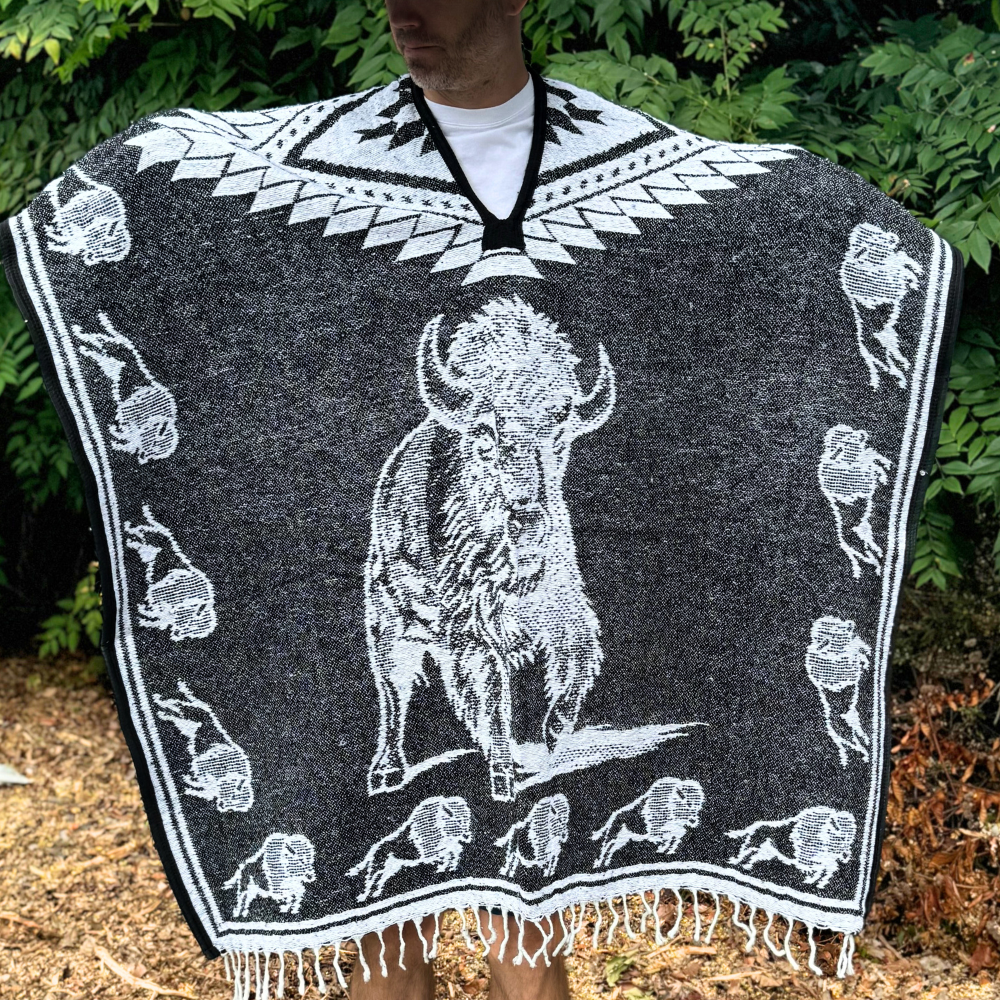 Mexican Poncho Authentic Pullover - Buffalo