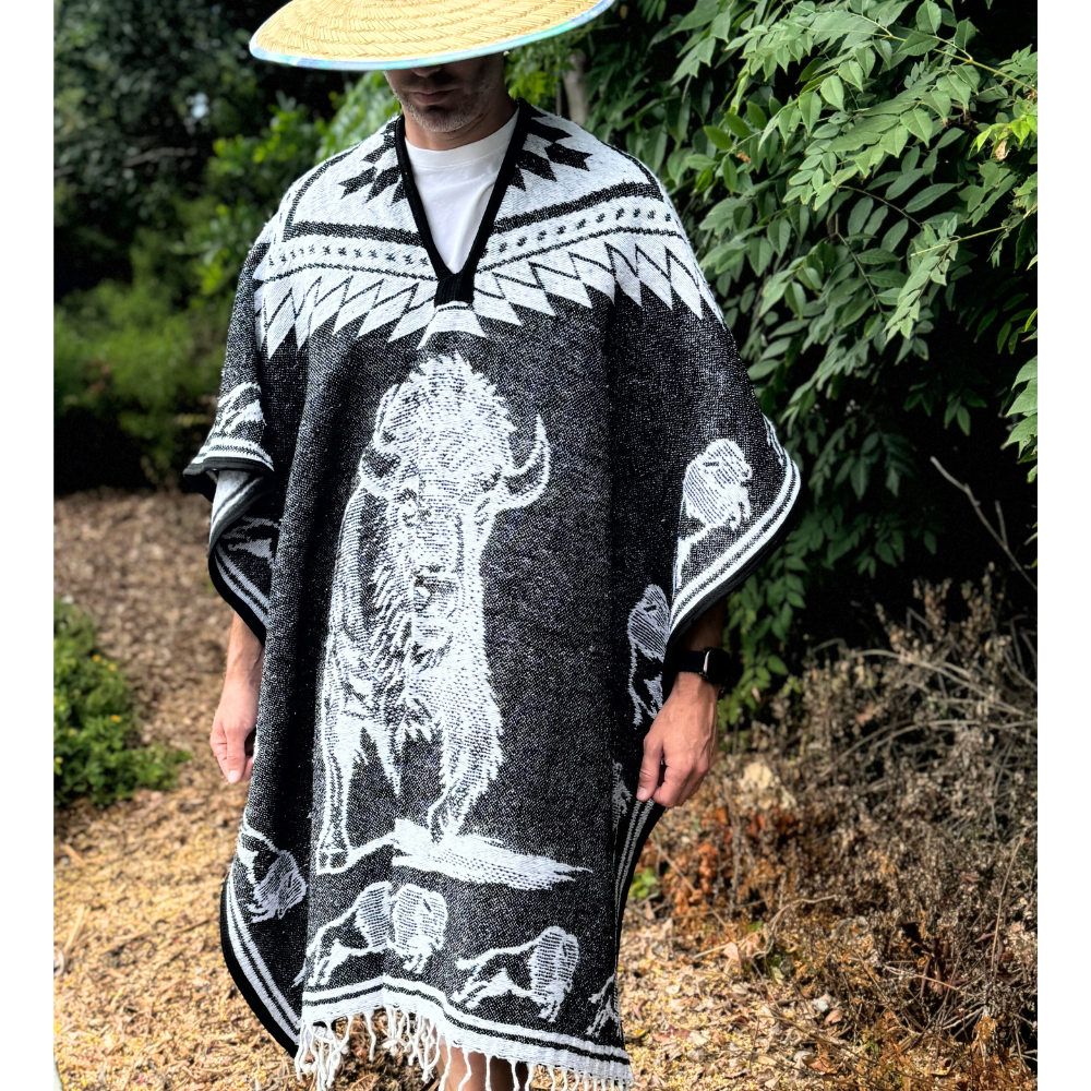 Mexican Poncho Authentic Pullover - Buffalo