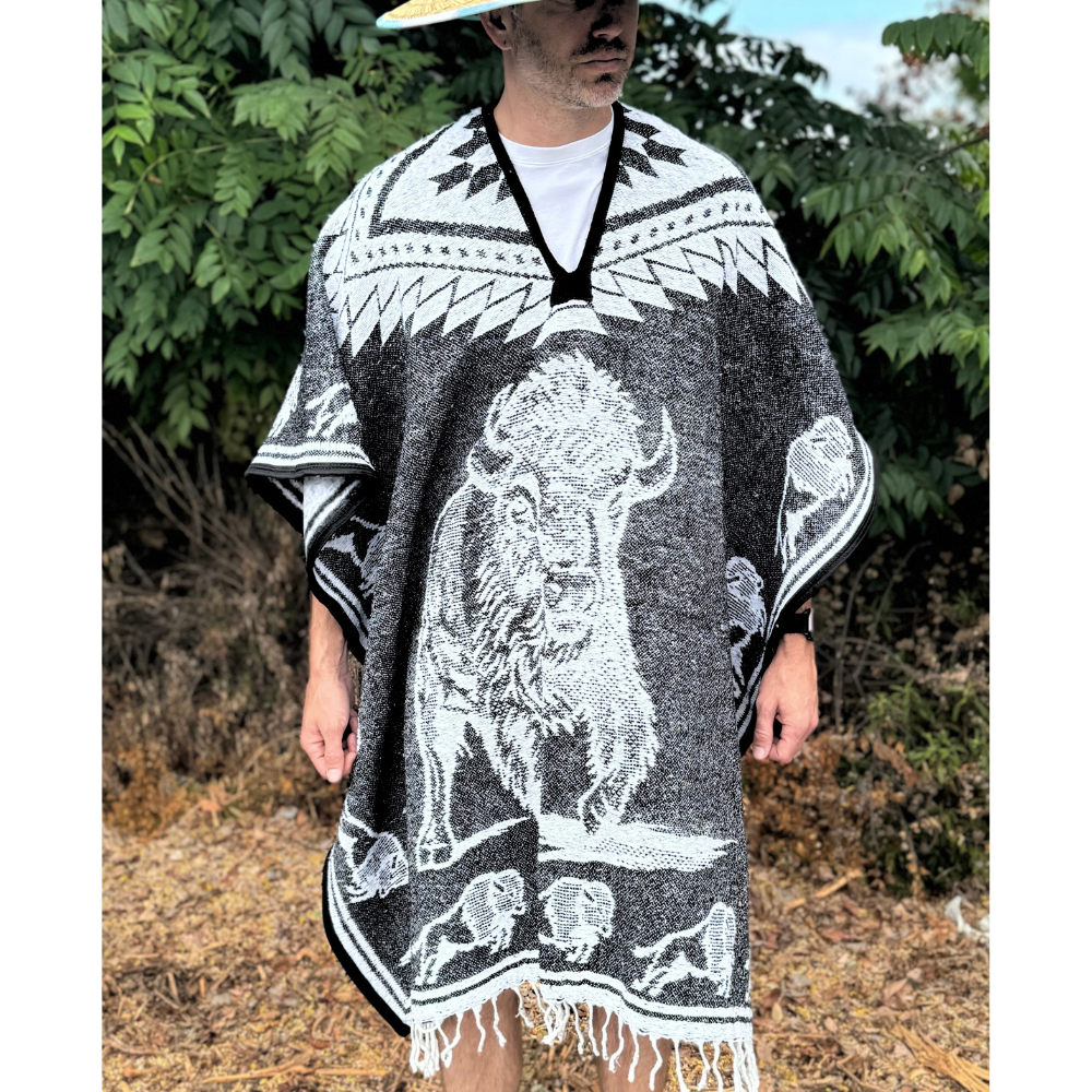 Mexican Poncho Authentic Pullover - Buffalo