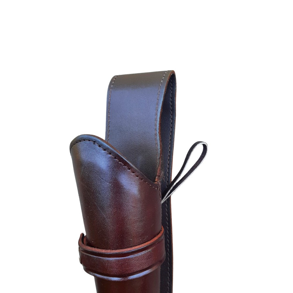 Hip Draw Leather Holster - Solid Dark Brown
