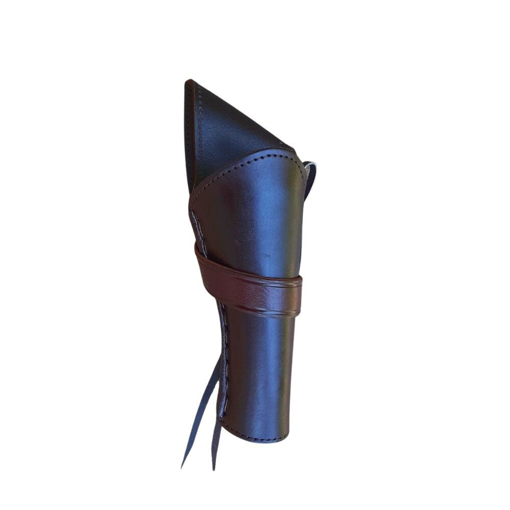 Cross Draw Leather Holster - Solid Dark Brown