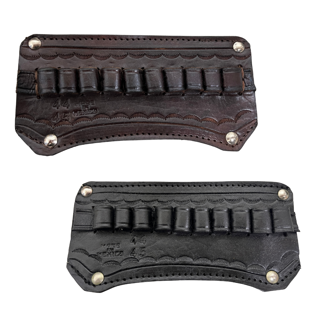 Leather Ammo Holder | Cartridge Belt Attachment | .44 .45 Caliber