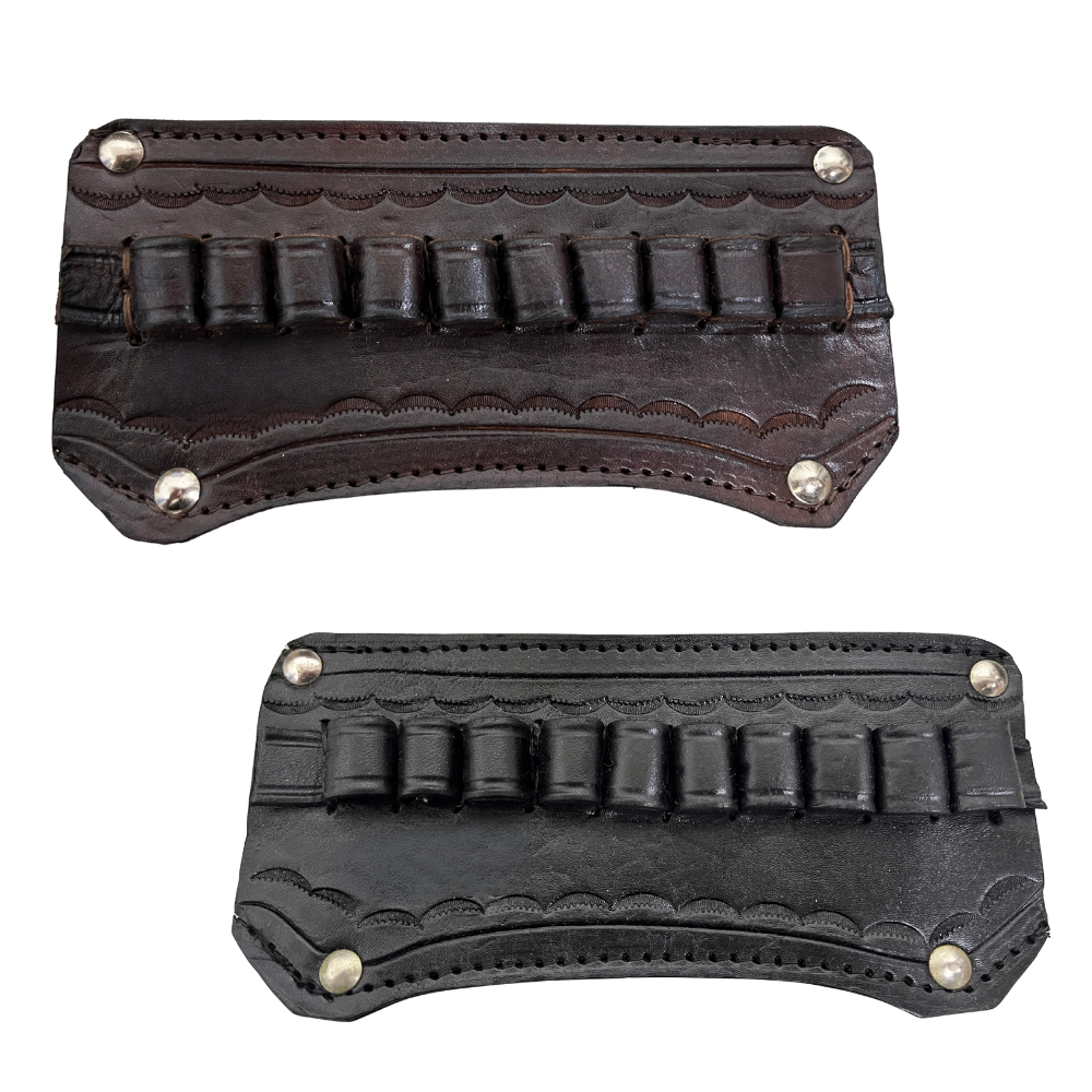 Leather Ammo Holder | Cartridge Belt Attachment | .38 .357 Caliber