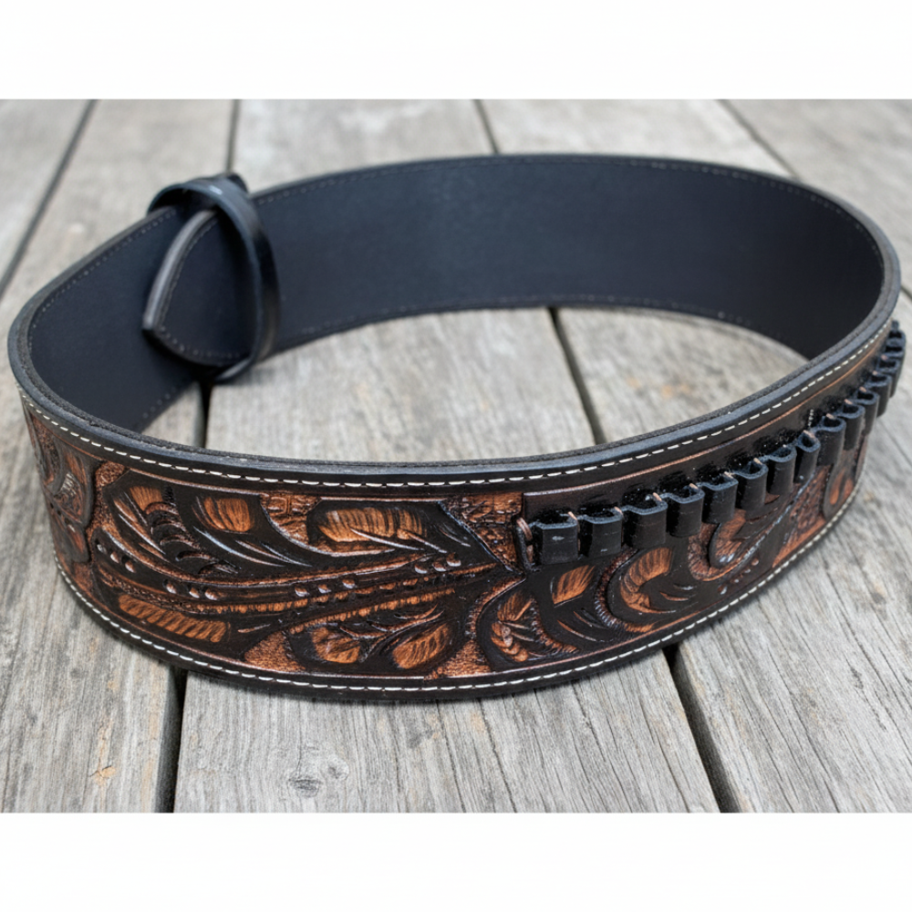 Western Belt Ammo Holder | Cartridge Belt | .44 / .45 Caliber