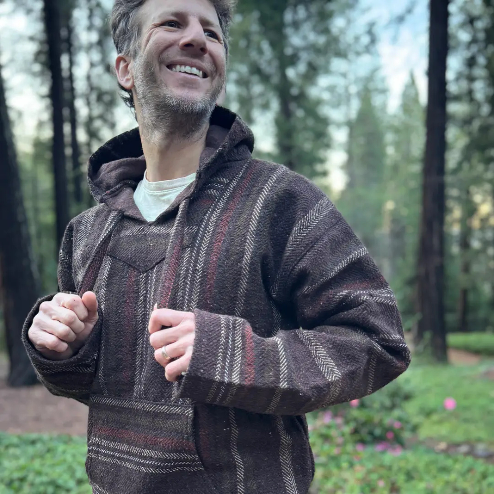 Authentic Baja Hoodie - Brown Hippie
