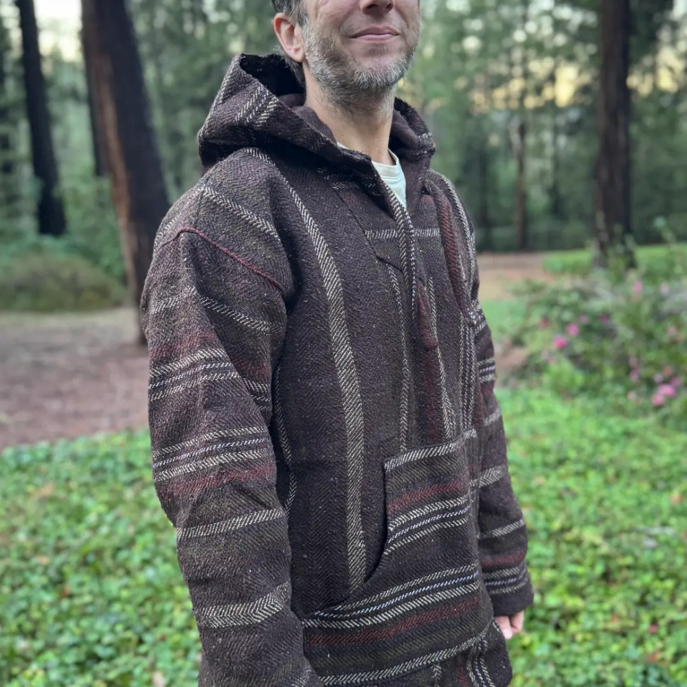 Authentic Baja Hoodie - Brown Hippie
