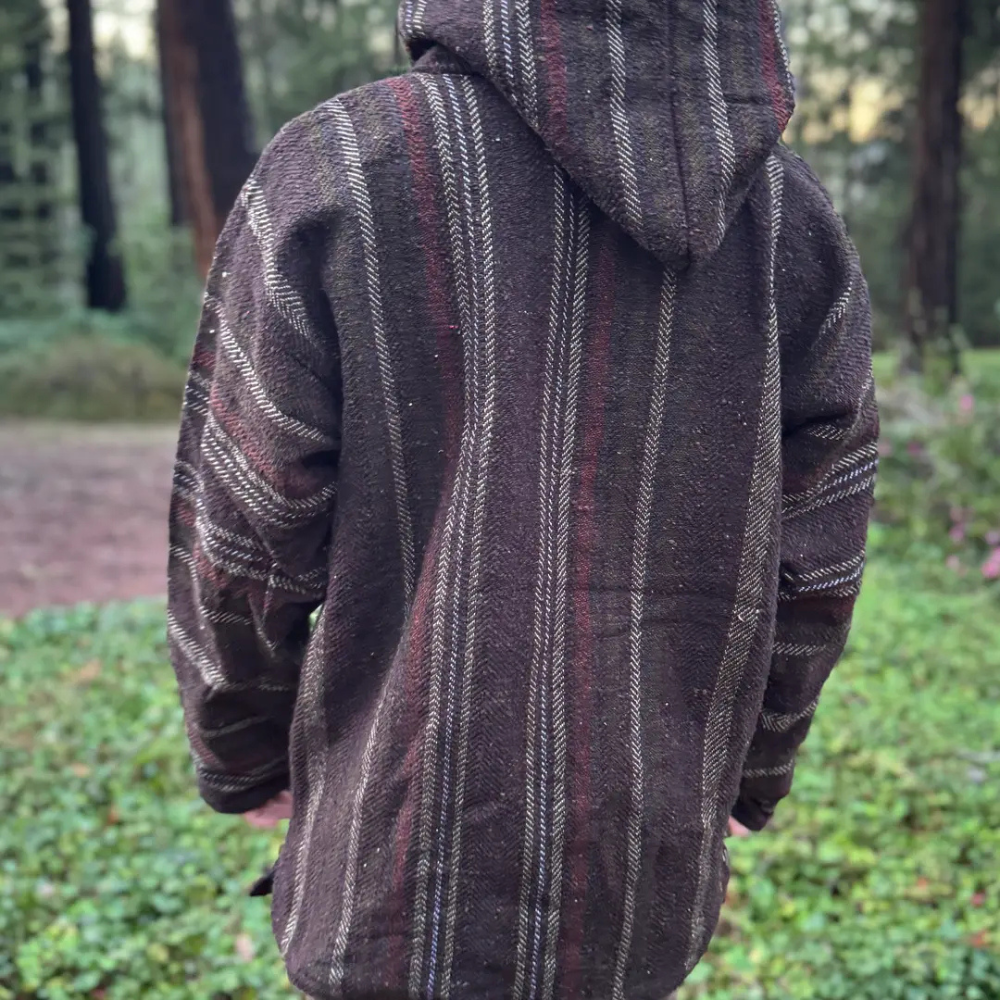 Authentic Baja Hoodie - Brown Hippie