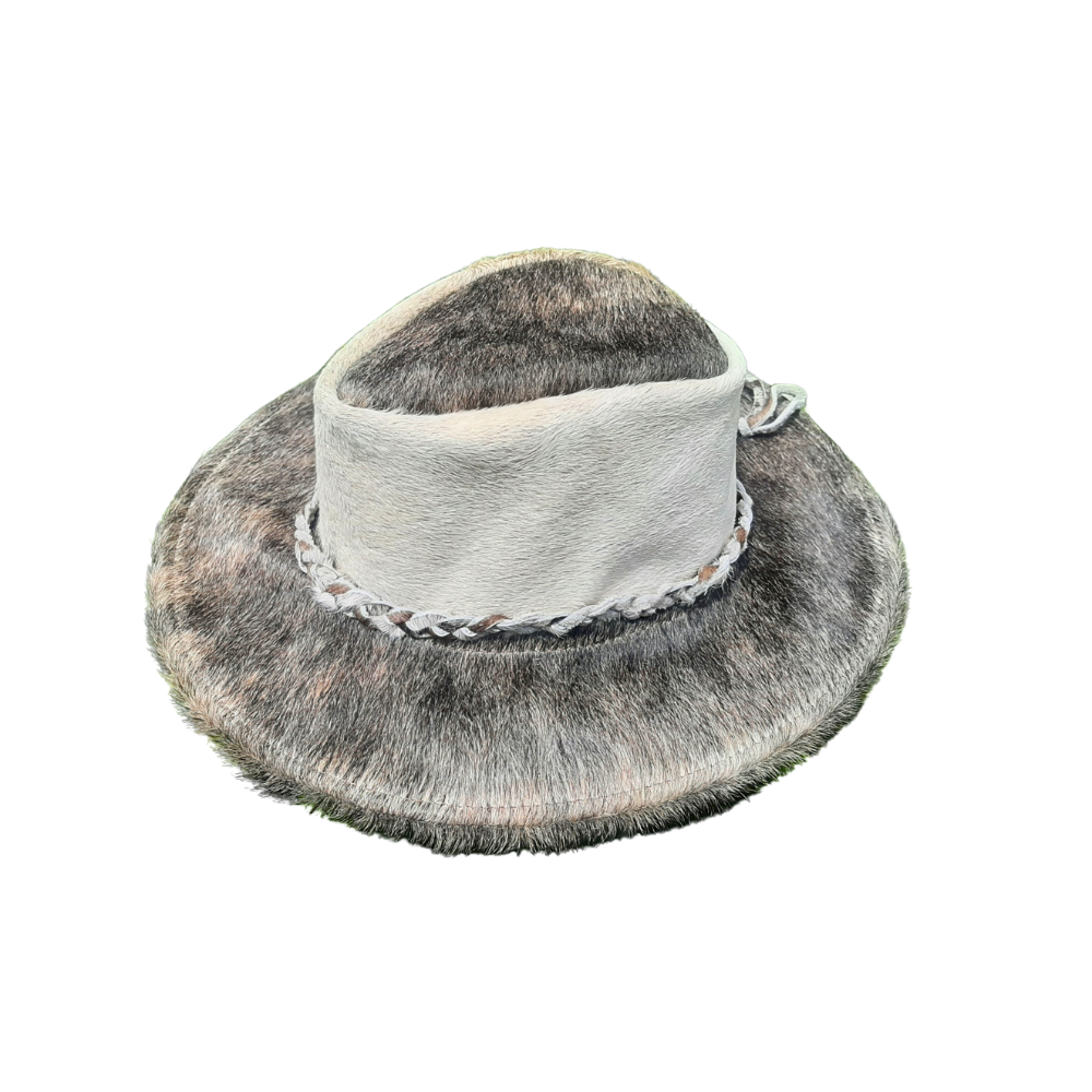 Gray Ranch Riding Hat Grey Cowhide Cowboy & Cowgirl Hat - Rancher Hat - Cattleman – Baja Leather