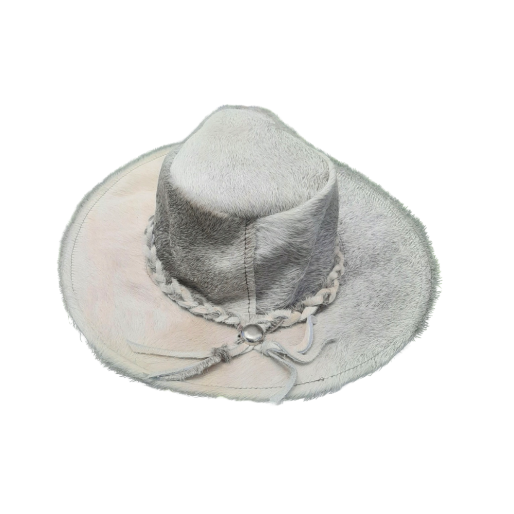 Gray Ranch Riding Hat Grey Cowhide Cowboy & Cowgirl Hat - Rancher Hat - Cattleman – Baja Leather