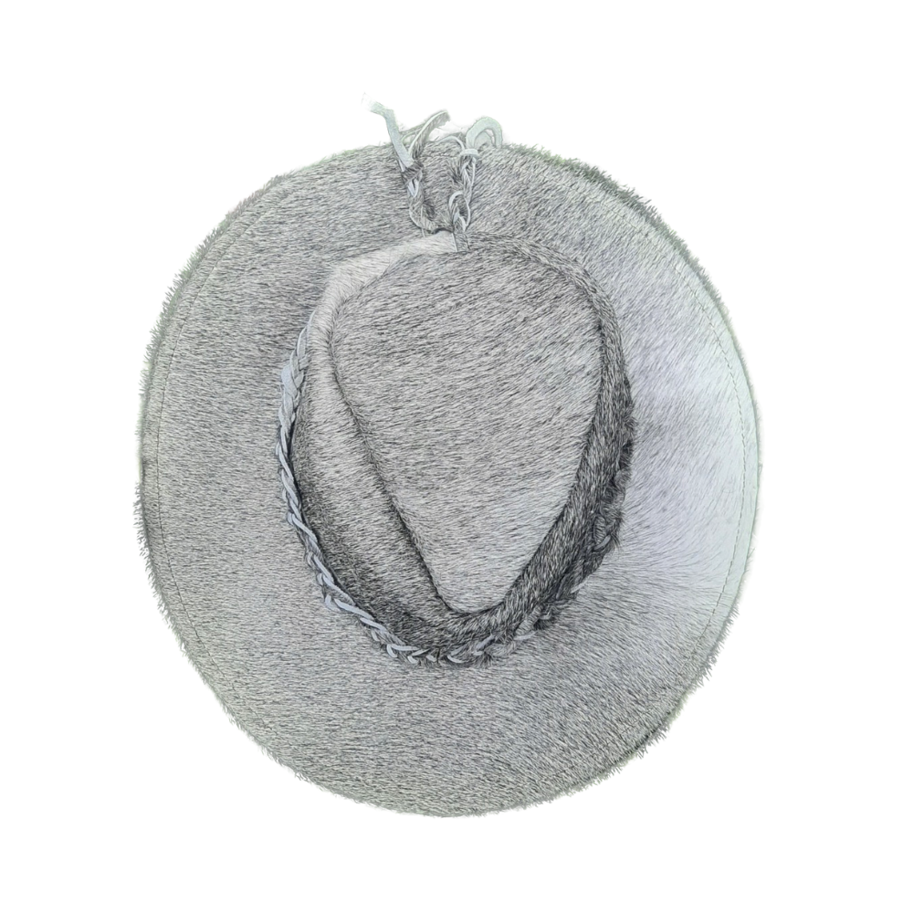Gray Ranch Riding Hat Grey Cowhide Cowboy & Cowgirl Hat - Rancher Hat - Cattleman – Baja Leather