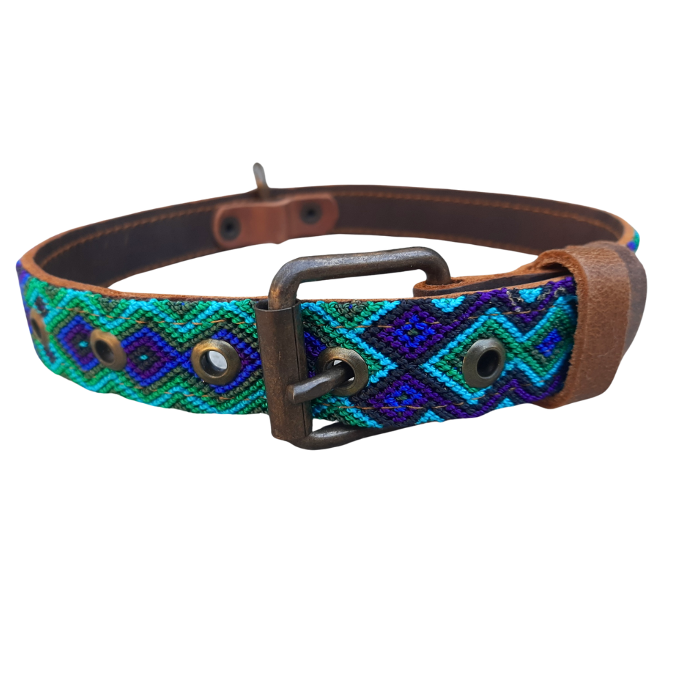 Mexican Leather Dog Collars - Embroidered