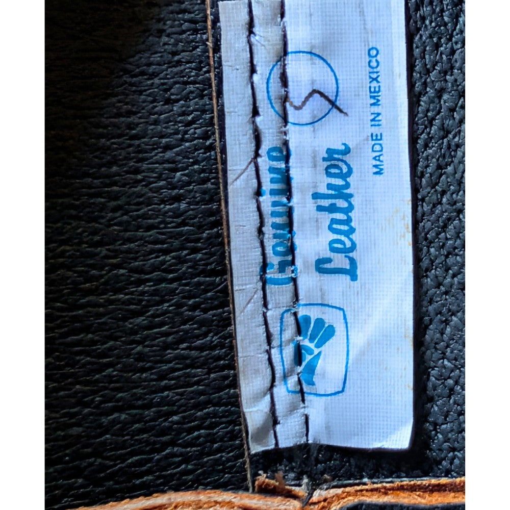 Rancher’s Brown Leather Cowboy Hat – Wide Brim, Braided Hatband