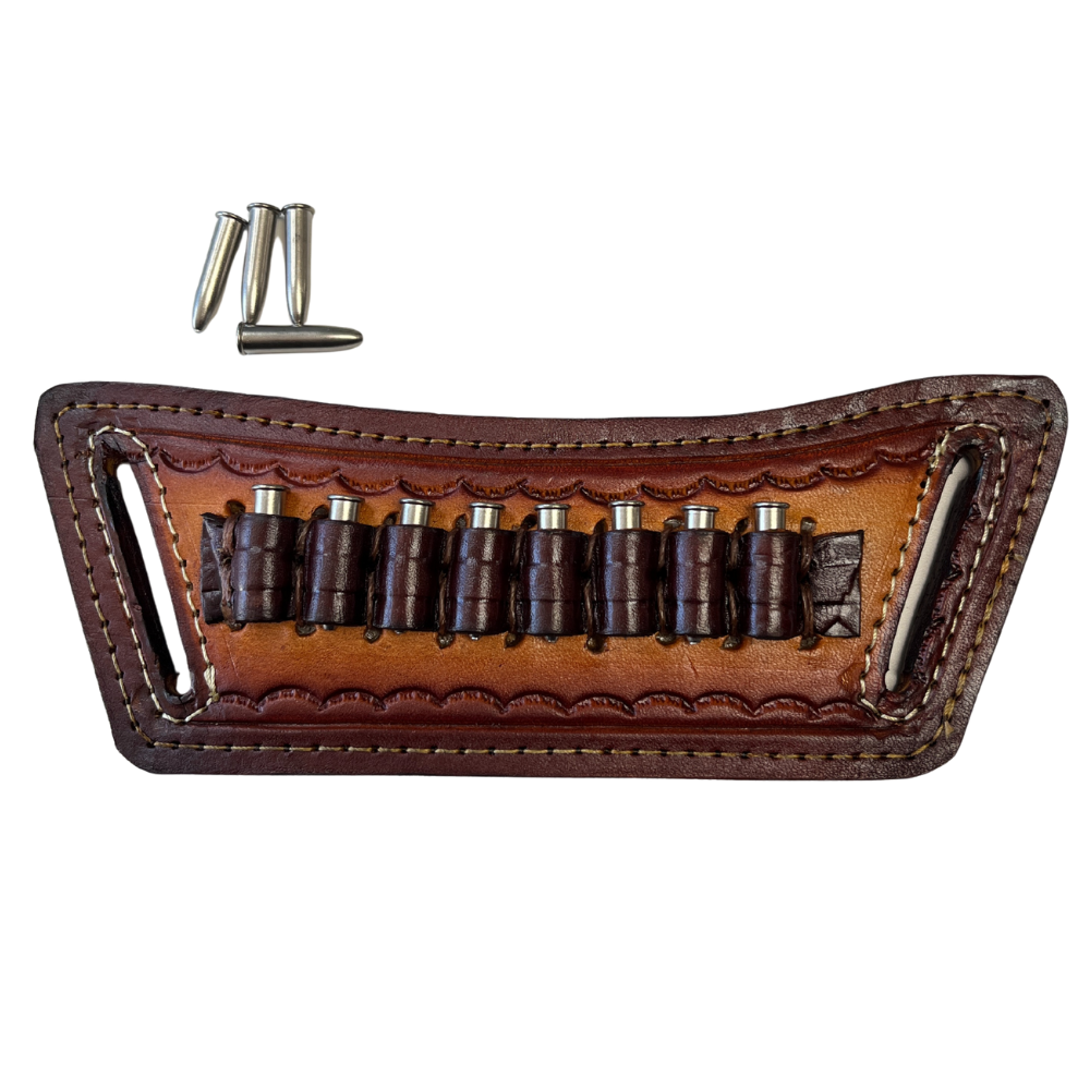 Leather Ammo Holder | Cartridge Belt Attachment | .22 Caliber