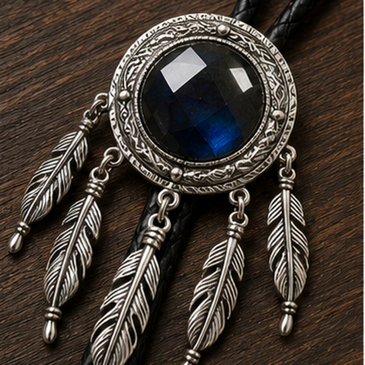 Dreamcatcher Labradorite Bolo Tie