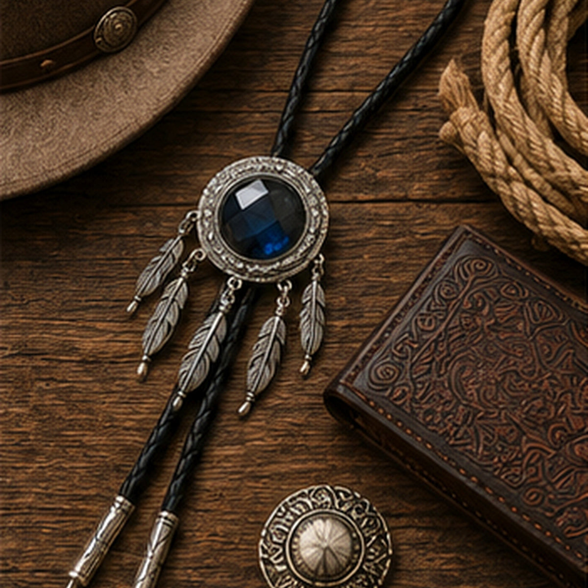 Dreamcatcher Labradorite Bolo Tie