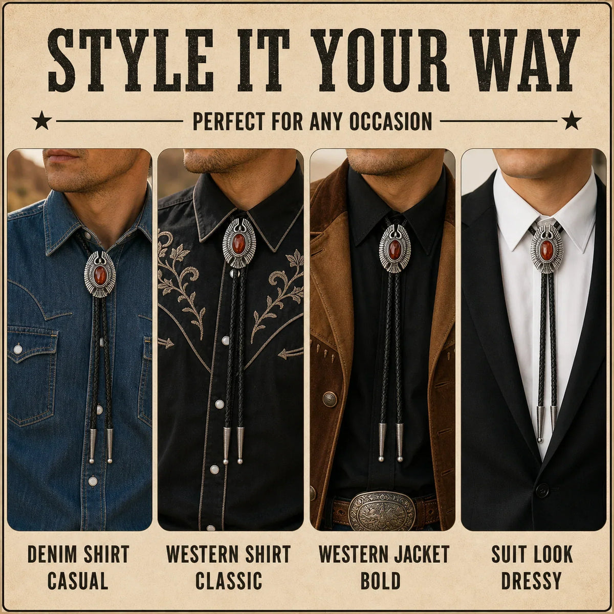 Eagle Eye Red Tiger Eye Bolo Tie