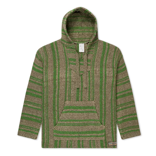 Baja Hoodie Mexican Pullover Sweater - Verda