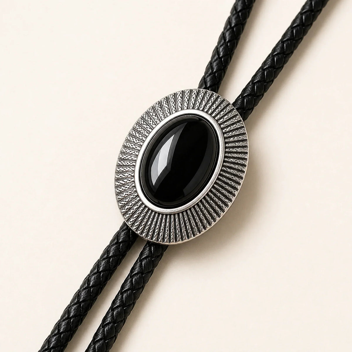 Solstice Black Obsidian Bolo Tie