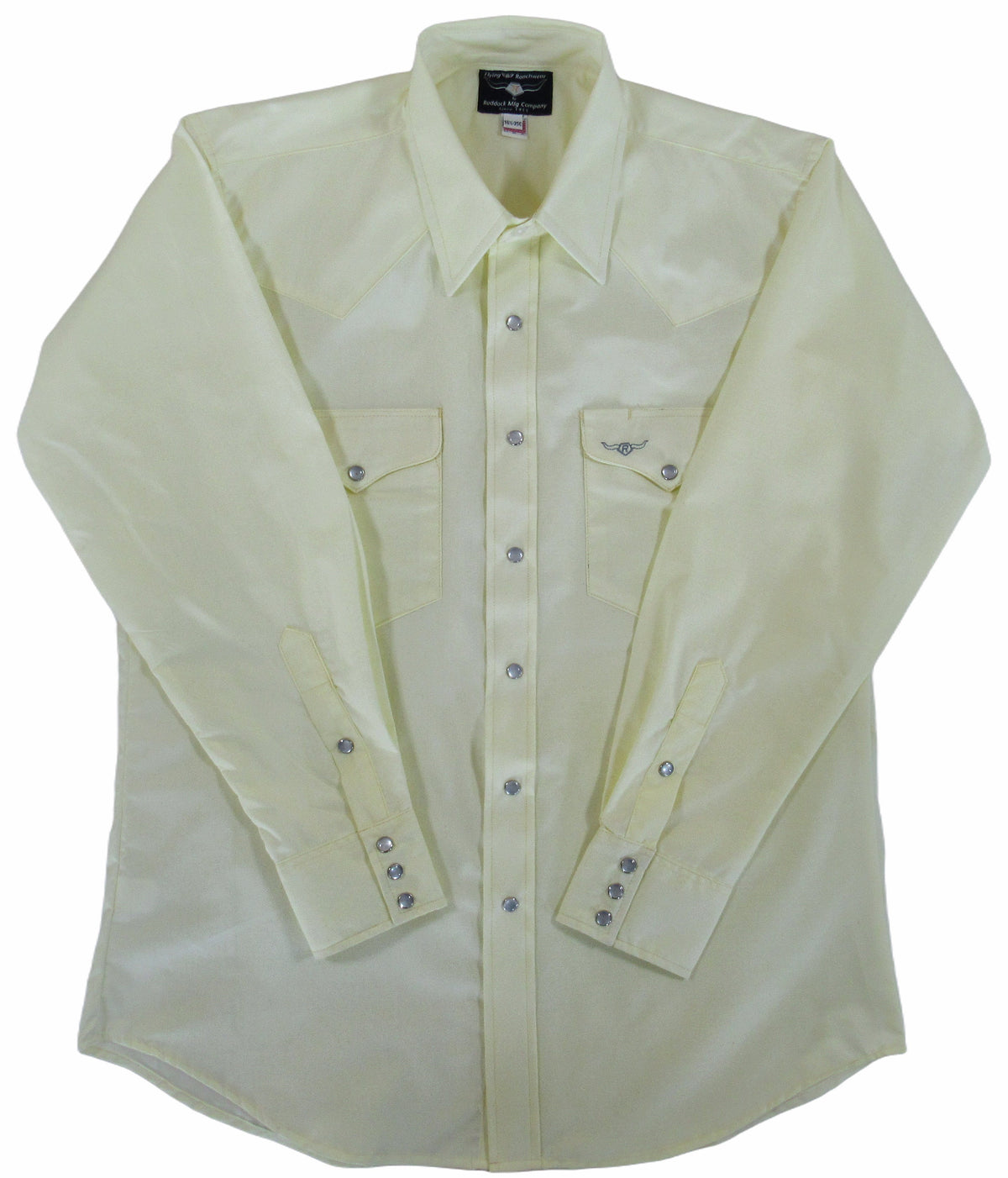 Flying R Ranchwear - Western Classic - Pale Yellow - Long Sleeve - Snaps - Classic Fit